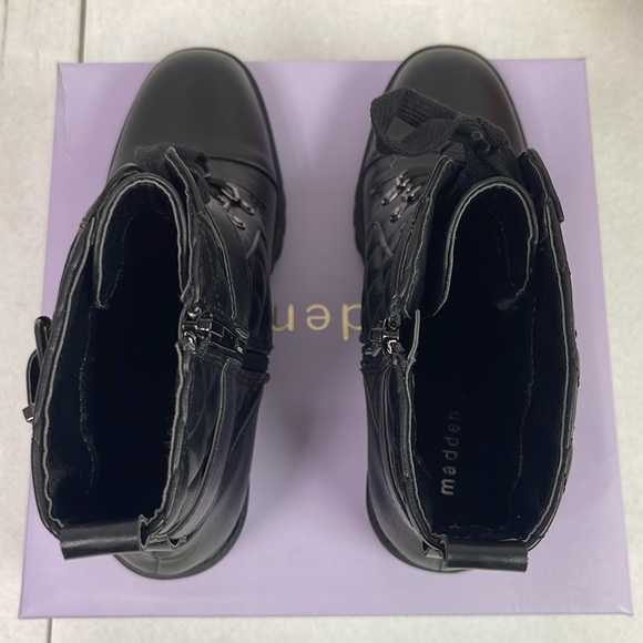 Brand new with box Women’s Madden Girl Black Harlow Combat Boots. Size is 9.5. - Picture 10 of 16